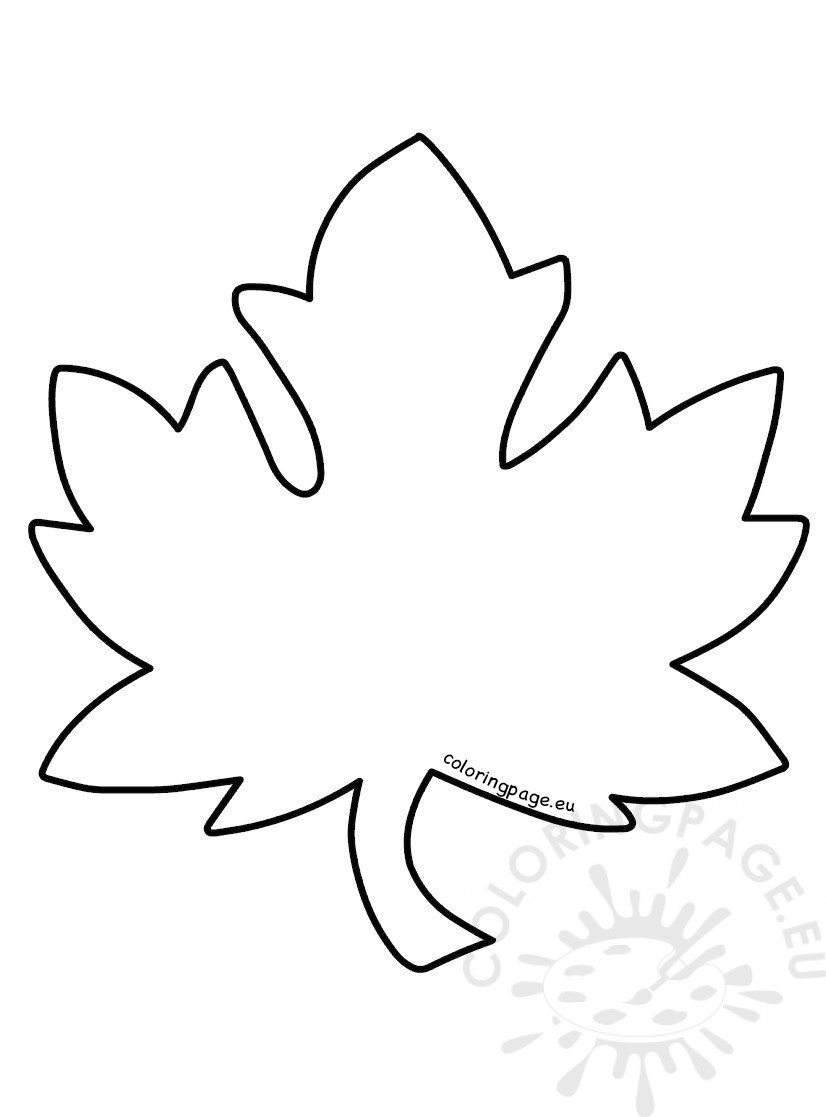 Leaf template Fall leaves ideas – Coloring Page