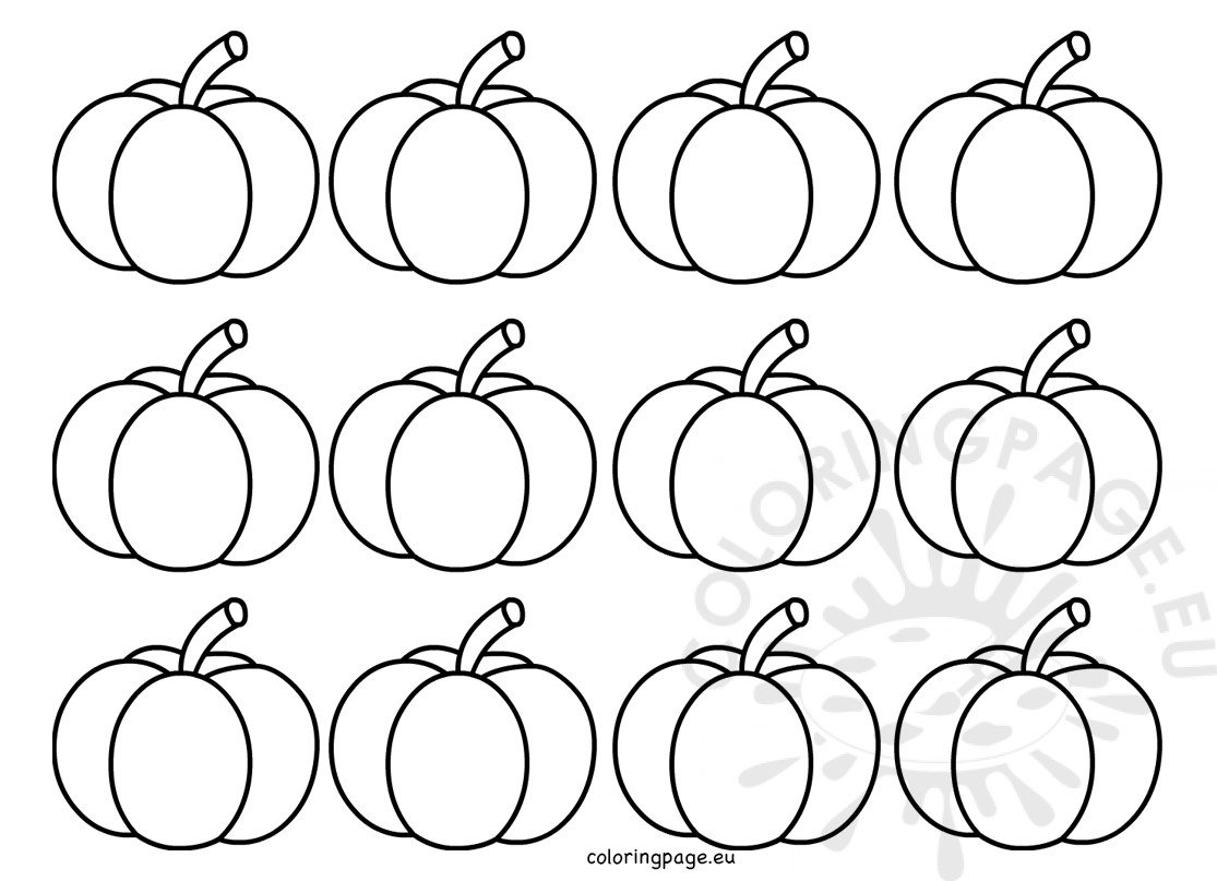 Small Pumpkin Shape Template – Coloring Page