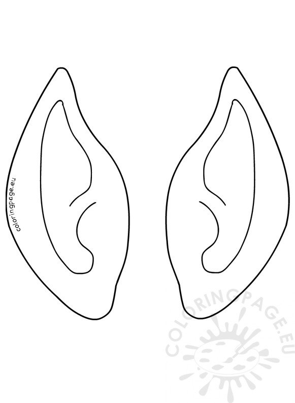 Cut Out Elf Ears Template Printable