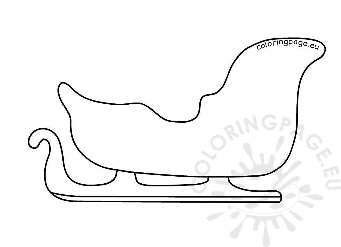 Santa Claus Christmas Sleigh Pattern Coloring Page