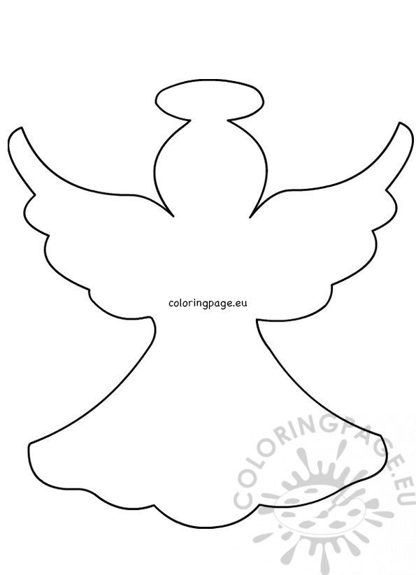 Christmas angel pattern Felt Ornaments Coloring Page