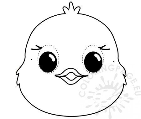 Easter chick mask template Animal masks – Coloring Page