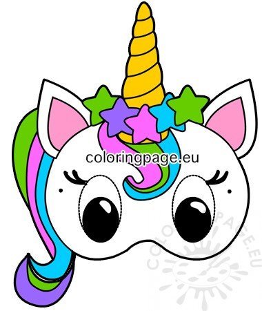 Unicorn Party Paper Mask