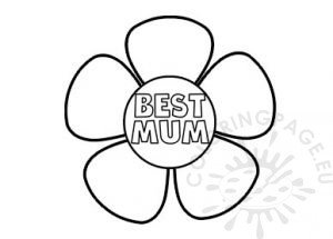 Best Mum Flower Coloring Sheet – Coloring Page