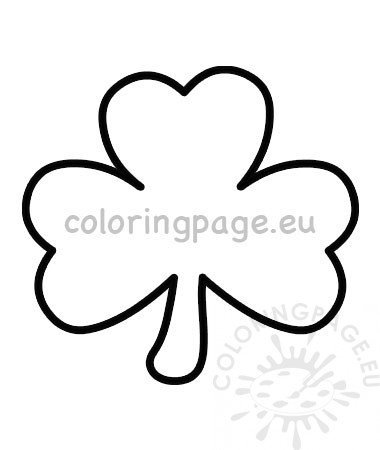 St Patricks Day Shamrock Template Printable Coloring Page