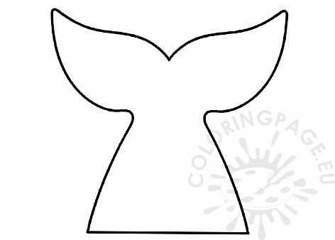 Mermaid Tail Shape Cutout Coloring Page