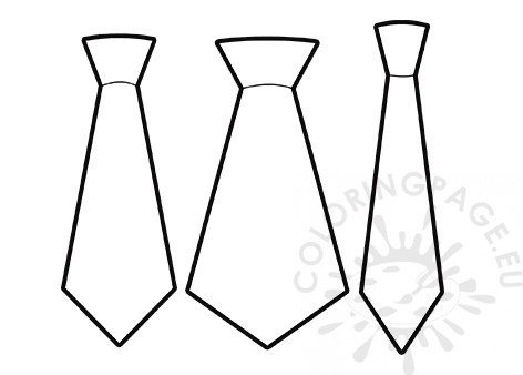 Free printable Tie Template Coloring Page