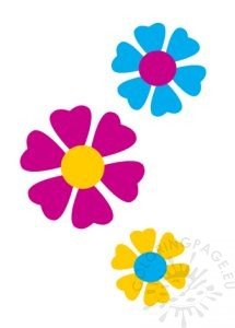 Colorful flowers free printable – Coloring Page