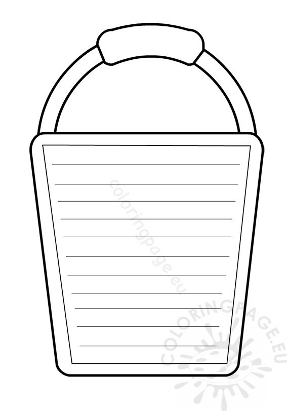 Summer Bucket List Craft Template Coloring Page