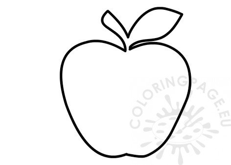 Printable Apple outline shape - Coloring Page