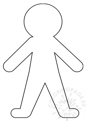 Printable Little Boy Paper Doll Template – Coloring Page
