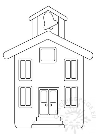 School house template printable – Coloring Page