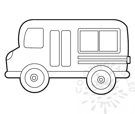 Printable School bus template – Coloring Page