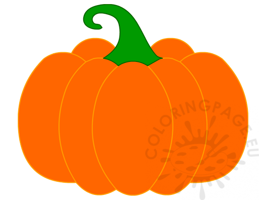 Orange Pumpkin Vegetables Printable Coloring Page