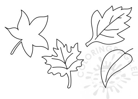 Autumn leaves shape - Coloring Page