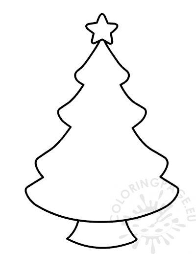 Christmas Tree Template Free Printable Coloring Page
