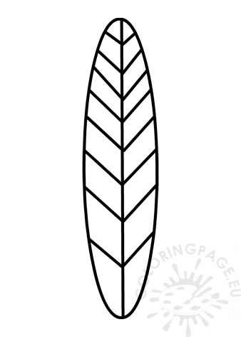 Feather Template Printable Free Coloring Page