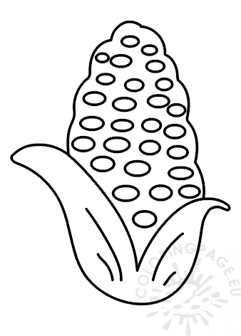 Paper Indian Corn Template Coloring Page