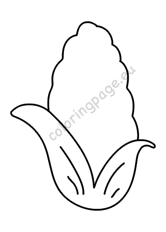 Printable Indian Corn Template Coloring Page