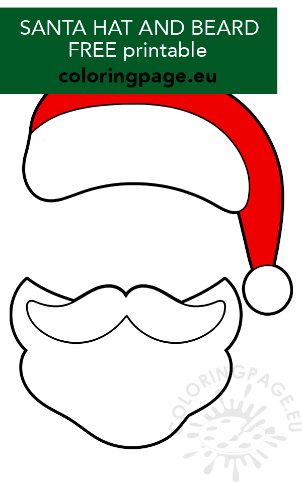 santa-claus-hat-and-beard-printable-coloring-page