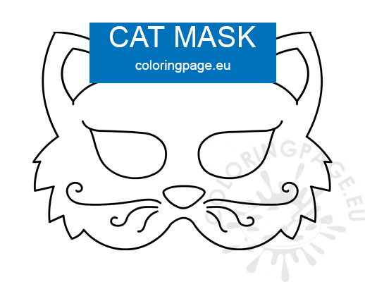 Cat mask Free printable – Coloring Page