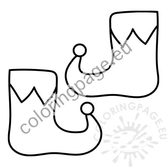 Elf shoes coloring page Coloring Page