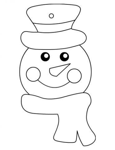 Printable Snowman Ornament – Coloring Page