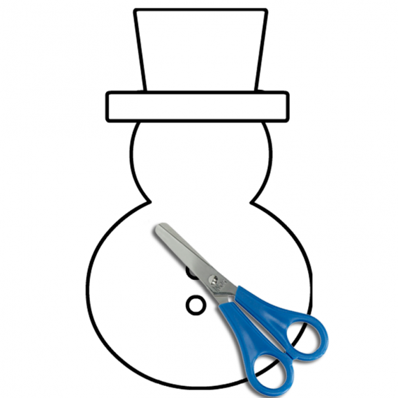 Snowman With Hat Template