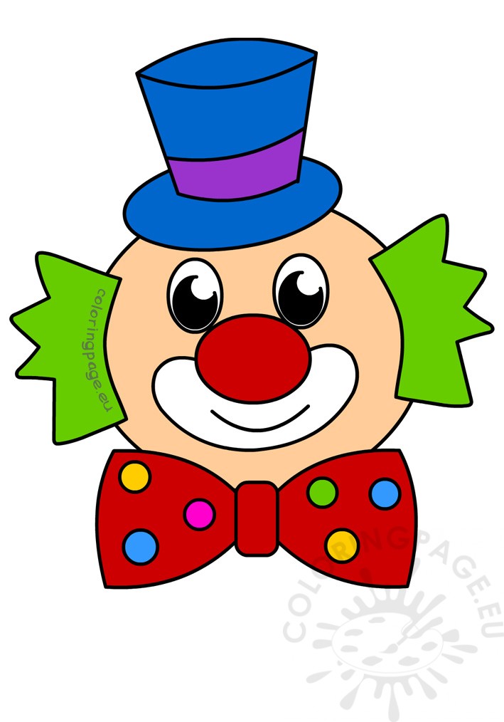 Clown Circus face printable – Coloring Page