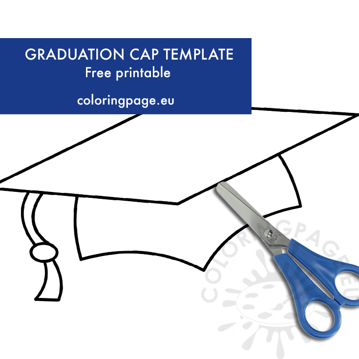 Graduation Cap Template Free Printable Coloring Page