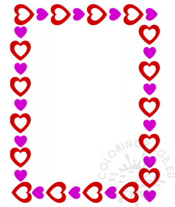 Heart Border Frame printable – Coloring Page