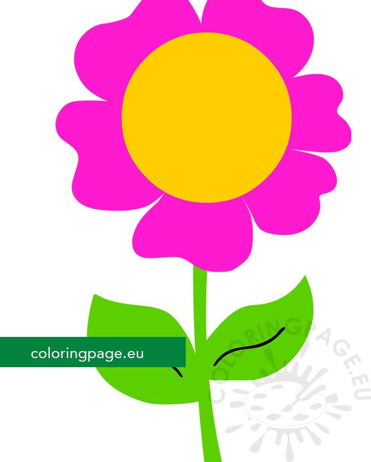 printable-pink-flower-with-stem-coloring-page