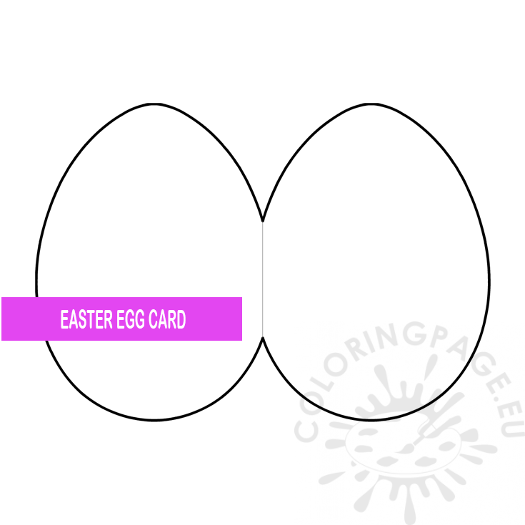 Free Easter Egg Card Craft Template Coloring Page