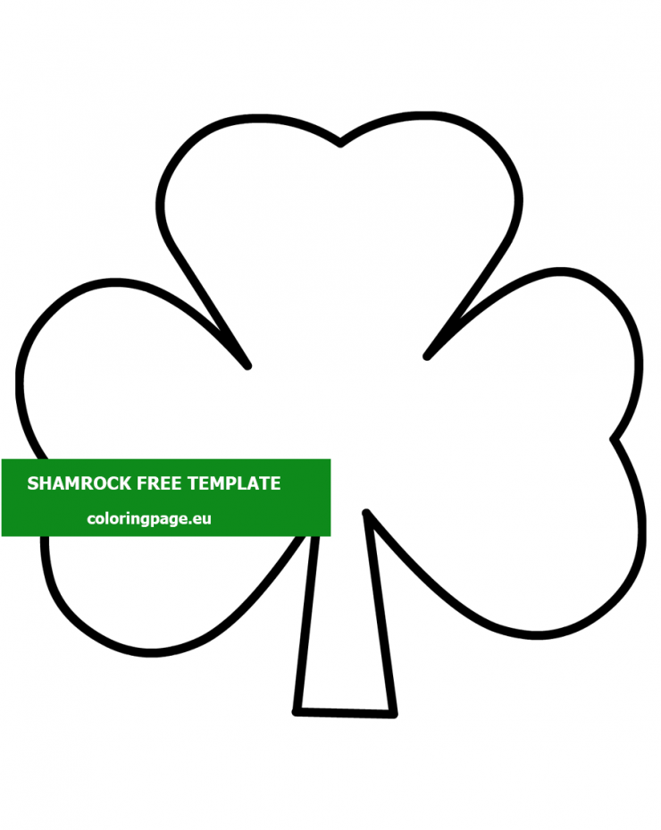 St. Patrick’s Day Shamrock Template Coloring Page