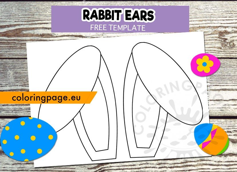 Printable Rabbit Ears Template Coloring Page