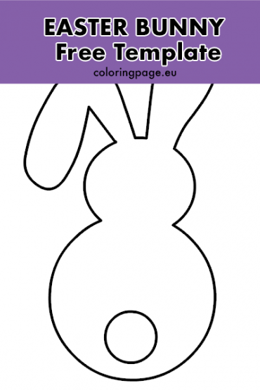 Easter bunny template Coloring Page