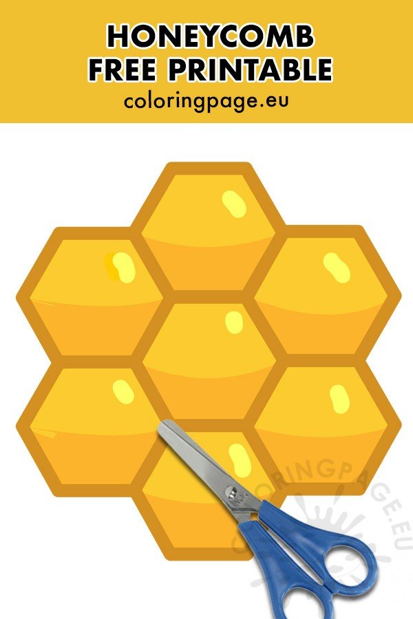 Hexagonal Honeycomb Pattern – Coloring Page