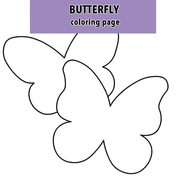 Blank Butterfly Template Coloring Page