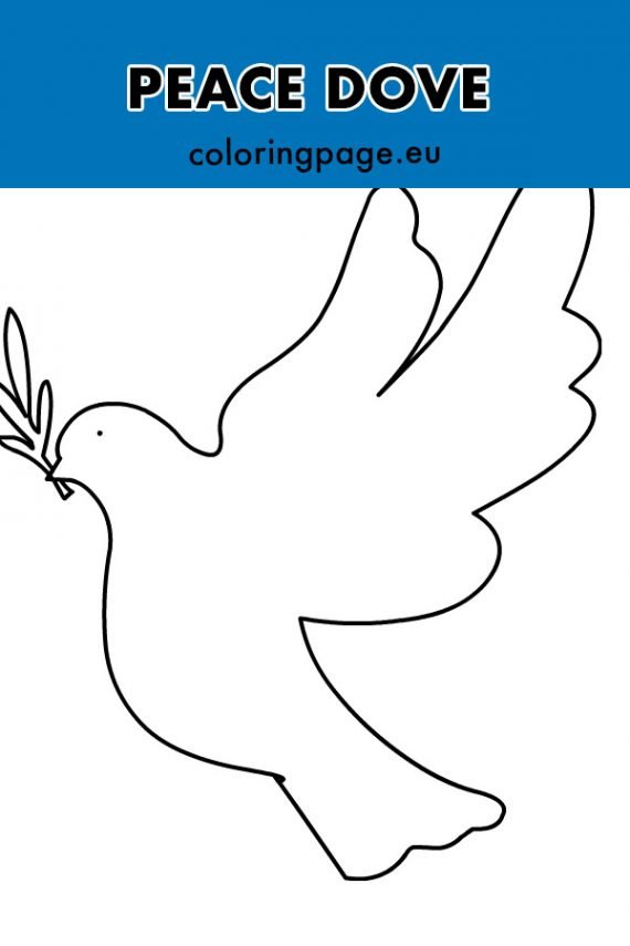 Peace Dove With Olive Branch – Coloring Page