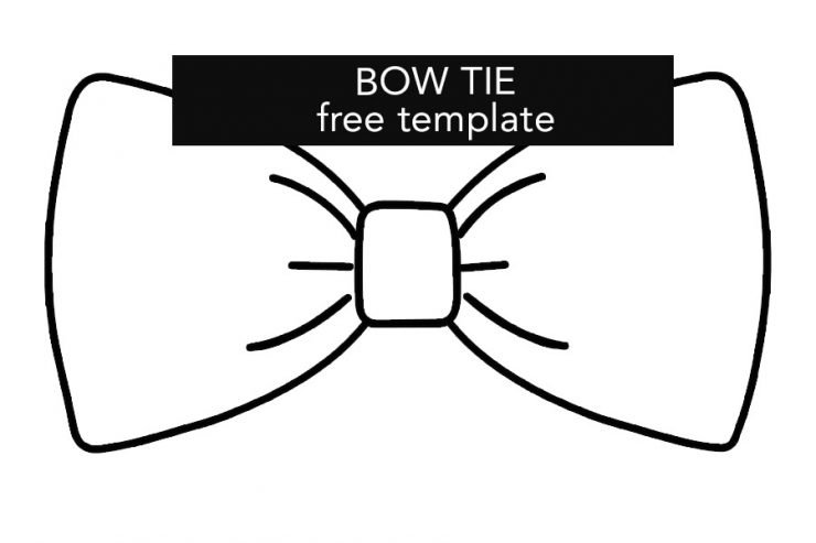 Bow tie template Coloring Page