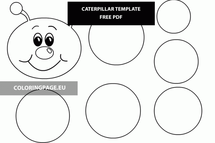 Easy Caterpillar Craft Template Coloring Page