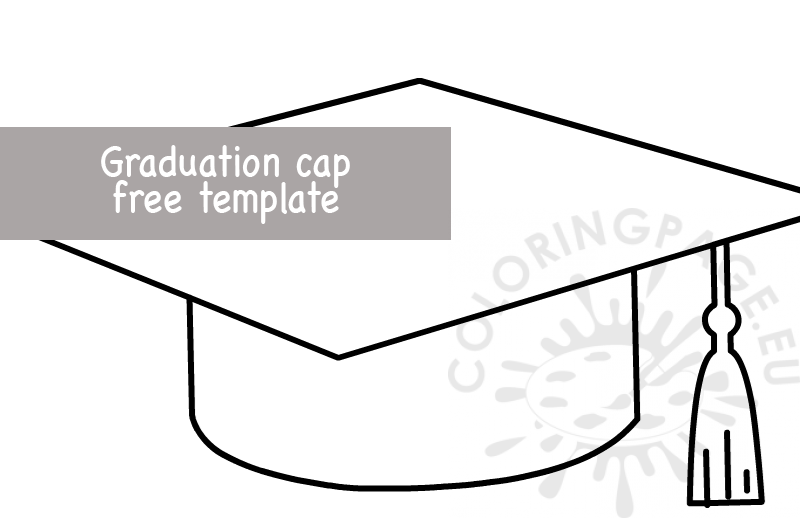 Graduation Cap Template Coloring Page