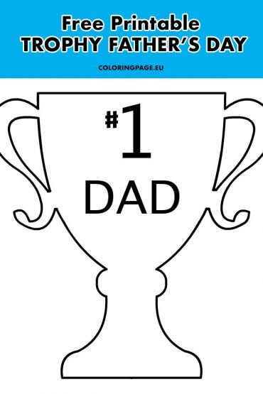 Trophy Father’s Day Printable – Coloring Page