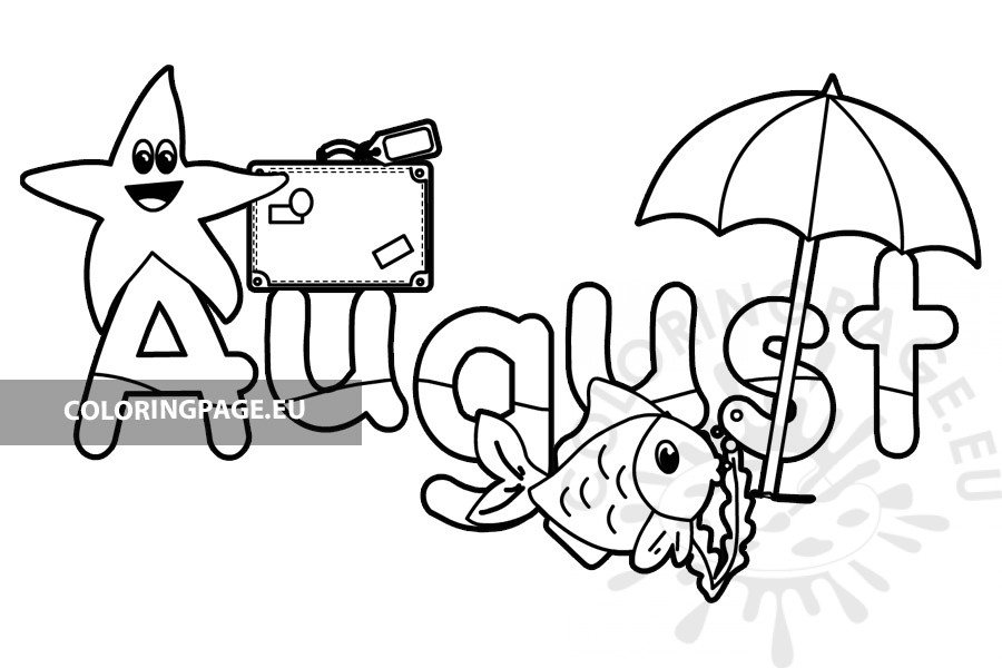 August coloring page printable – Coloring Page