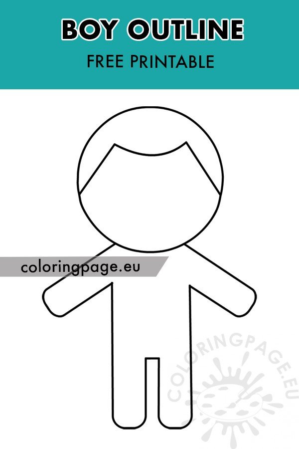 Boy outline template – Coloring Page