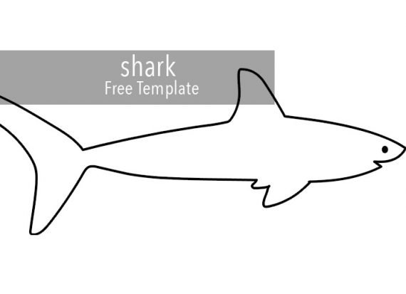 Printable Shark template – Coloring Page