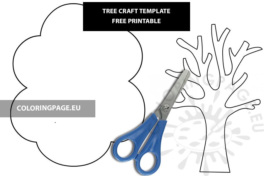 Tree craft template – Coloring Page