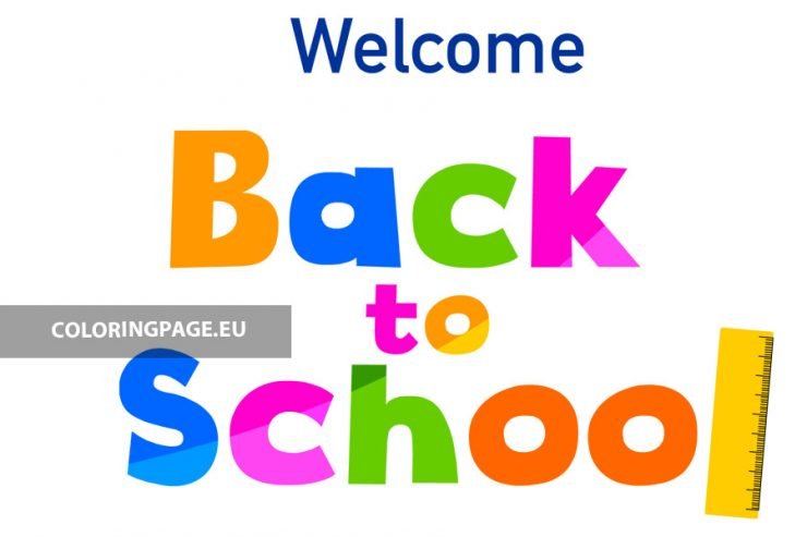 Welcome Back To School 21 Coloring Page