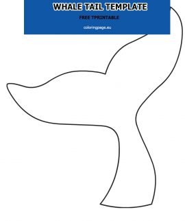 Whale tail template – Coloring Page