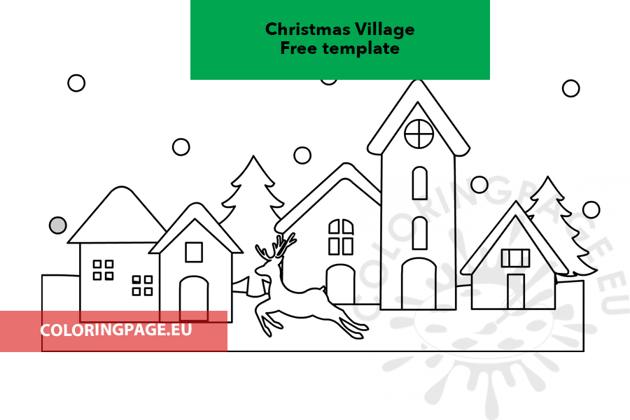 Printable Paper Christmas Village Template